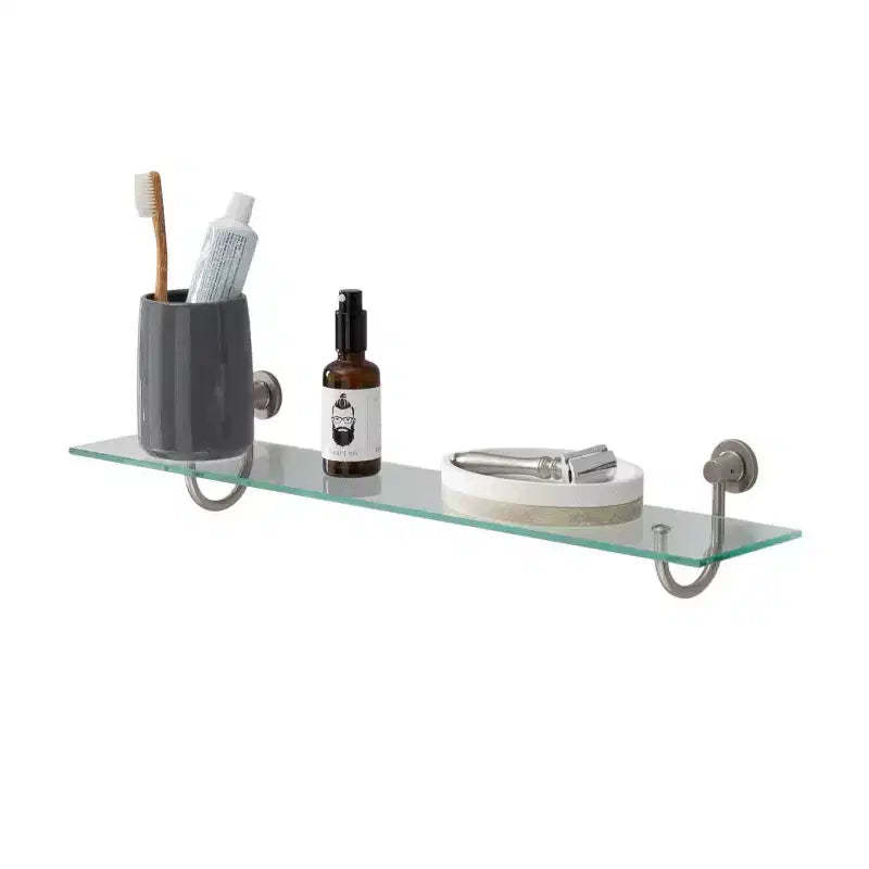 Organize It All Glass Shelf Nickel : Microfiber, Machine Washable, Non-Slip Backing