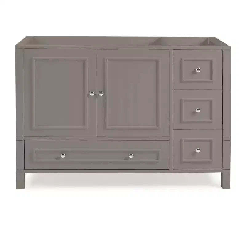 48" Williamsburg Vanity Cabinet Gray - Alaterre Furniture: Wood Frame, Universal Storage, 1 Shelf, 104 lbs