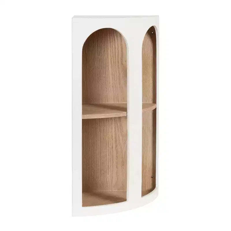 Kate & Laurel All Things Decor 16" Elloree Corner Shelf White/Natural