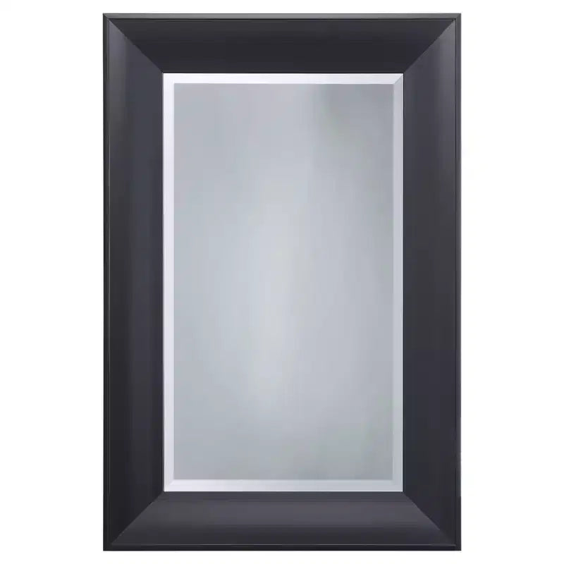 Decorative Wall Mirror with Beveled Edge Black Finish - Yosemite Home Decor: Modern Style, Wall Mount, No Assembly Required