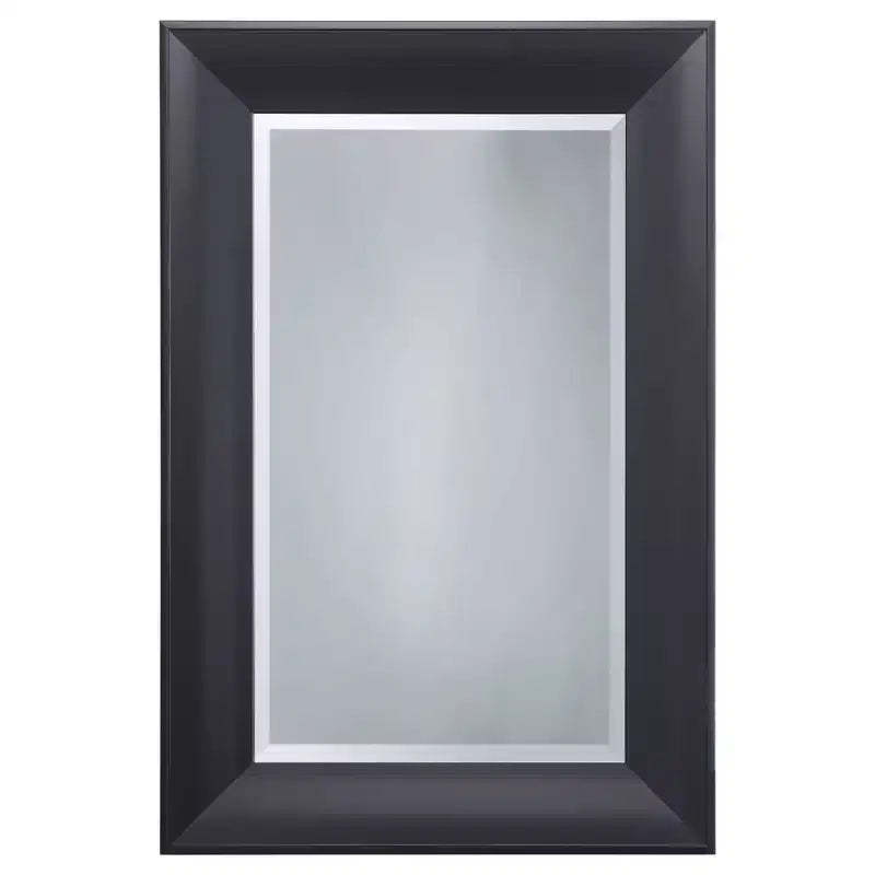 Decorative Wall Mirror with Beveled Edge Black Finish - Yosemite Home Decor: Modern Style, Wall Mount, No Assembly Required