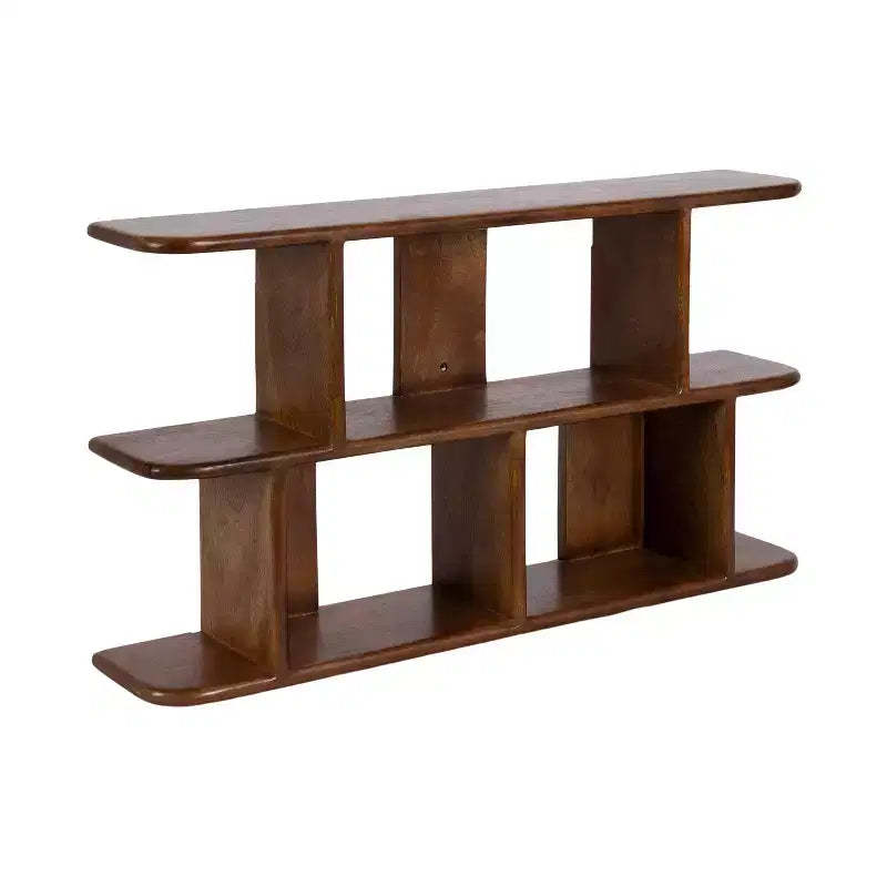 Kate & Laurel All Things Decor 30"x17" Madero Wooden Wall Shelf Walnut Brown