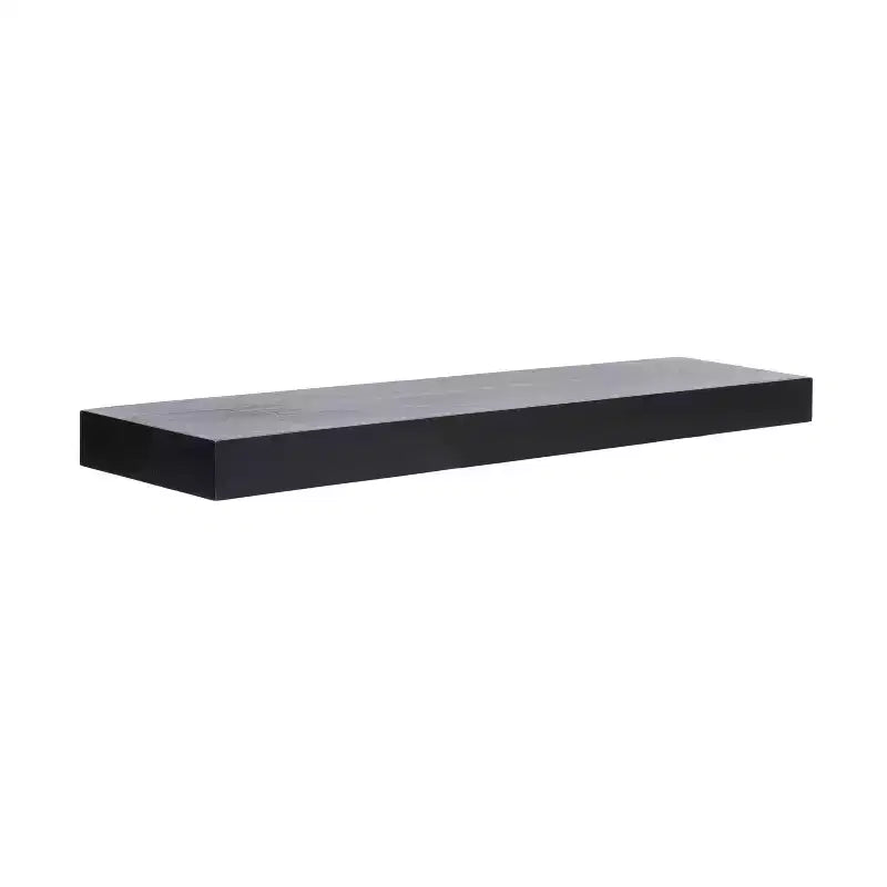 Kate & Laurel All Things Decor 36"x8" Havlock Wood Floating Shelf Black