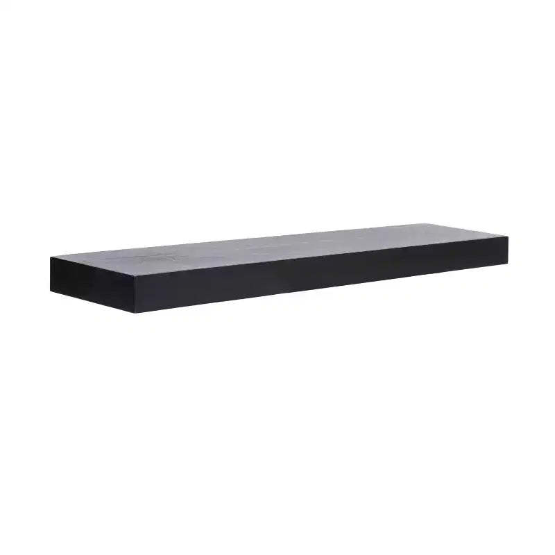 Kate & Laurel All Things Decor 36"x8" Havlock Wood Floating Shelf Black