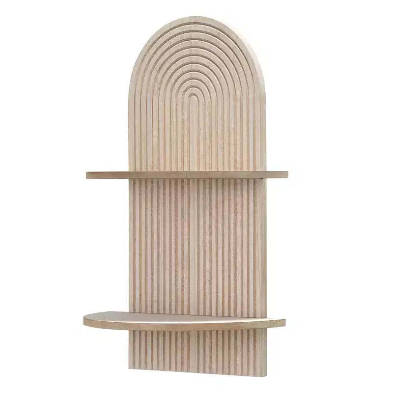 American Art Decor Lunar Ledges Wall Shelf Brown
