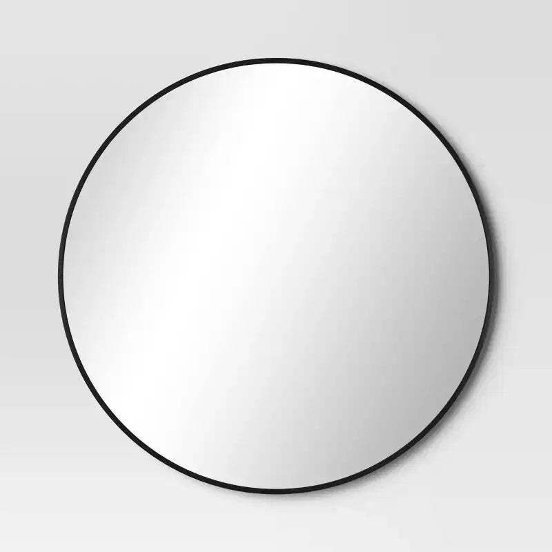 28" Round Metal Mirror Black - Room Essentials™