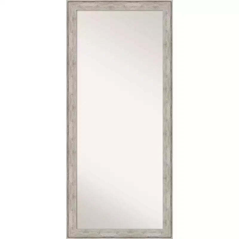 29" x 65" Crackled Framed Full Length Floor/Leaner Mirror Metallic - Amanti Art: Polystyrene Frame, Wall Mountable