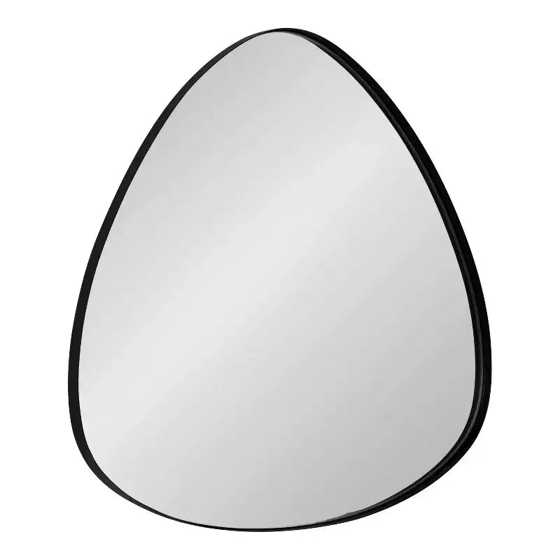 Kate & Laurel All Things Decor 24"x24" Rollo Framed Triangle Decorative Wall Mirror Black: Modern Geometric, No Assembly Required