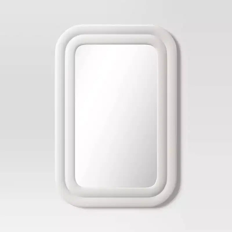 24"x36" Textured Wall Mirror White - Threshold™