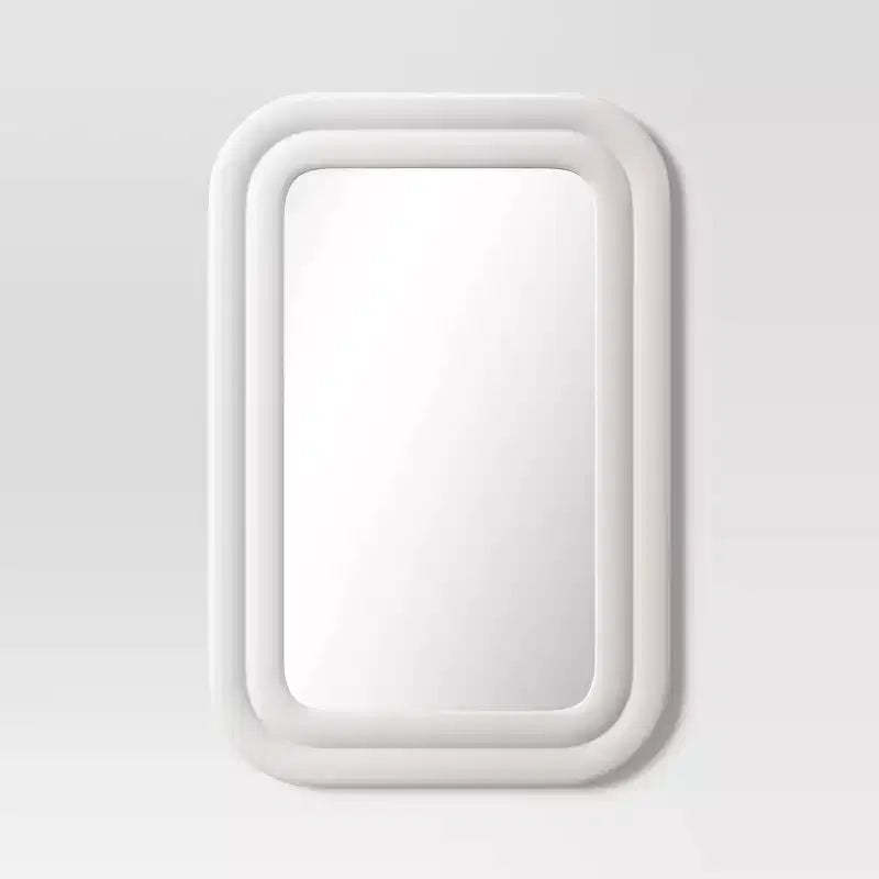 24"x36" Textured Wall Mirror White - Threshold™