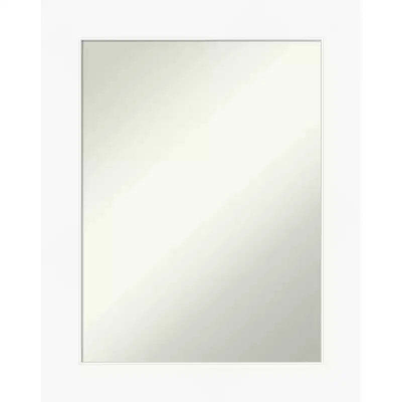 24" x 30" Non-Beveled Cabinet White Wall Mirror - Amanti Art