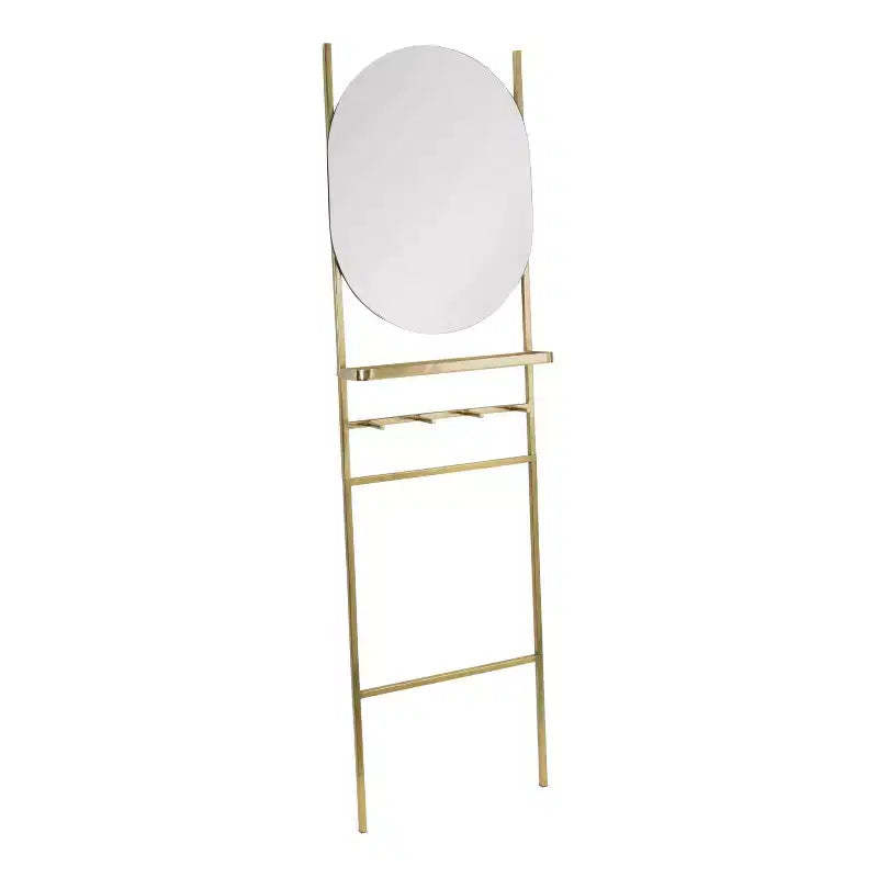 18" x 67" Noka Mirror Leaning Ladder Gold - Kate & Laurel