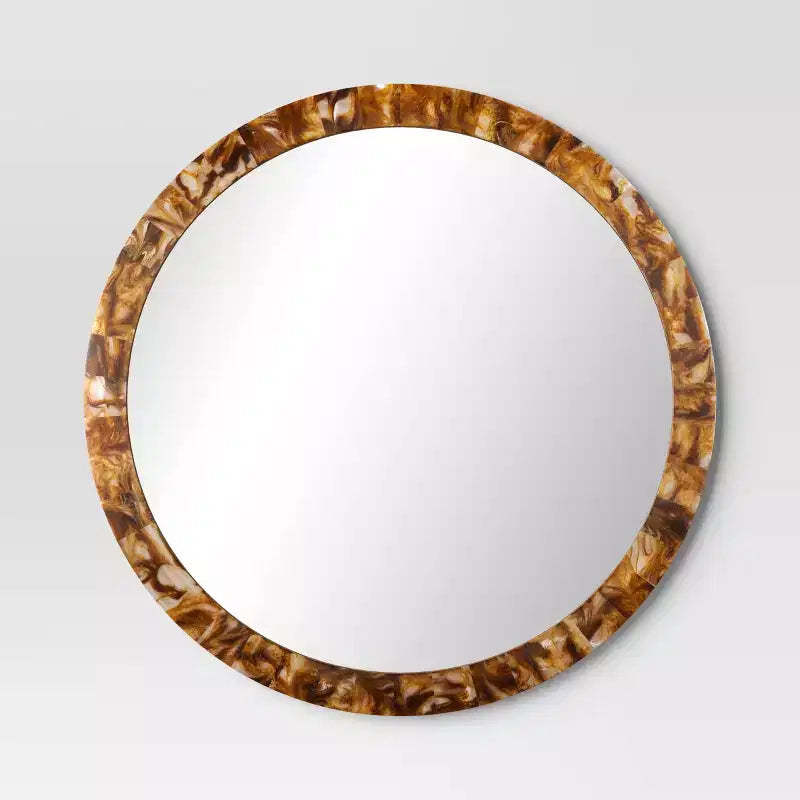 30" Round Pieced Faux Horn Wall Mirror - Threshold™