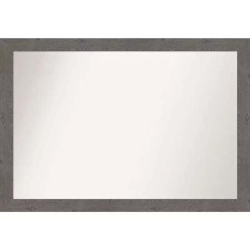 40" x 28" Rustic Plank Narrow Wall Mirror for Bathroom Vanity - Amanti Art: Includes Mounting Hardware