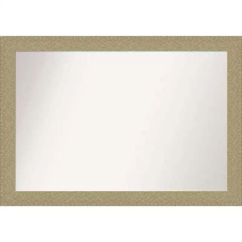 40" x 28" Non-Beveled Mosaic Gold Wall Mirror - Amanti Art