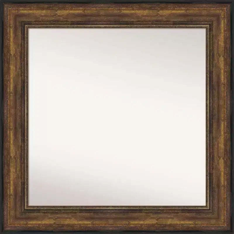 34" x 34" Non-Beveled Ballroom Bronze Wall Mirror - Amanti Art