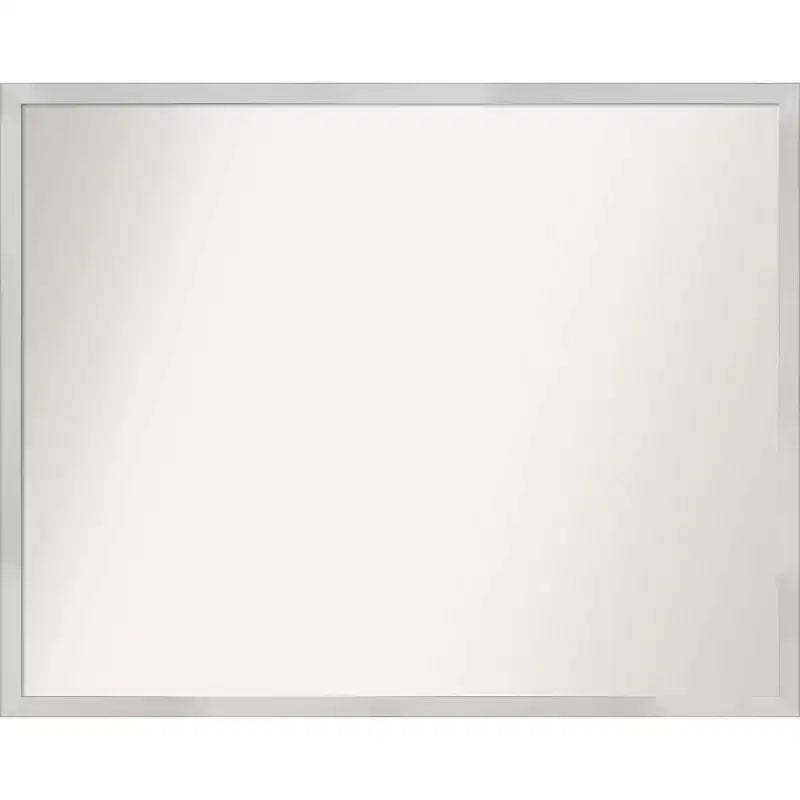 30" x 24" Non-Beveled Svelte Silver Wood Wall Mirror - Amanti Art: Modern Rectangular, Easy to Clean, No Assembly Required