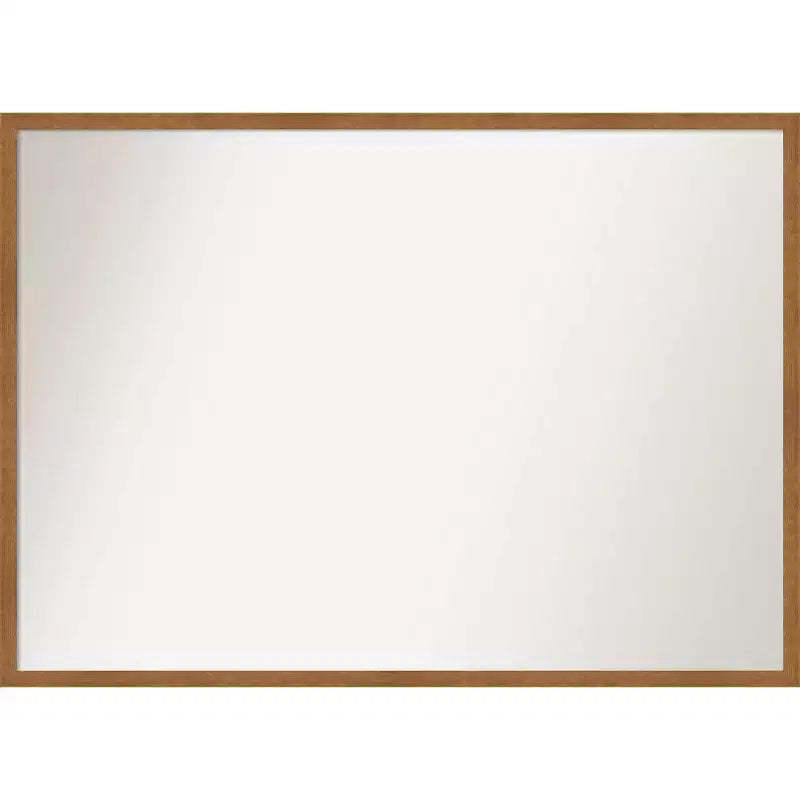 39" x 28" Non-Beveled Carlisle Blonde Narrow Wood Wall Mirror - Amanti Art