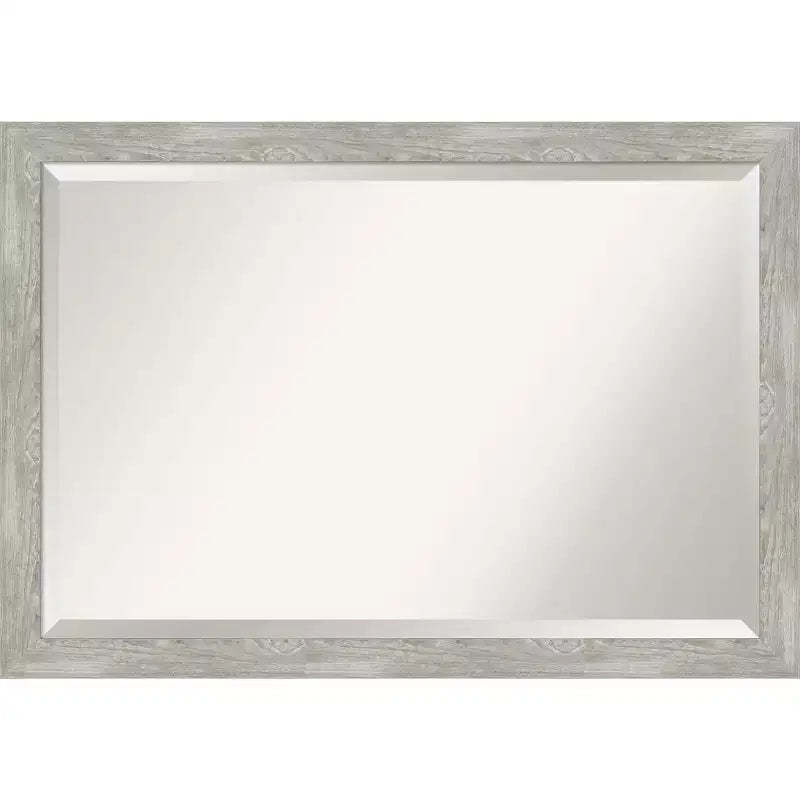 40" x 28" Dove Narrow Framed Wall Mirror Graywash - Amanti Art: Modern Beveled Glass, Polystyrene Frame