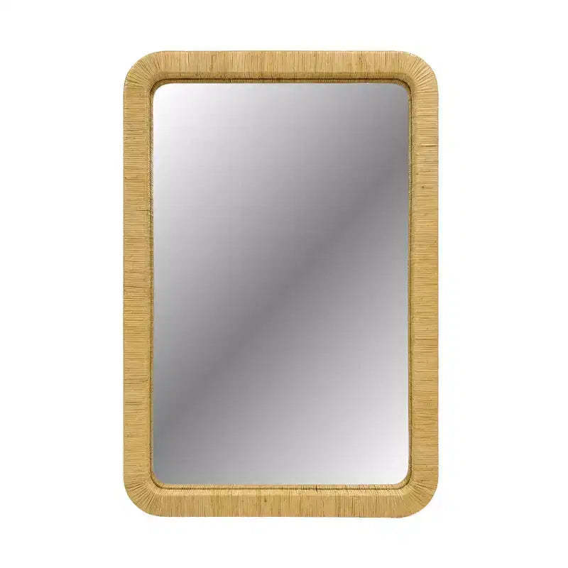 Nova Natural Rattan Rectangle Wall Mirror - Ink+Ivy
