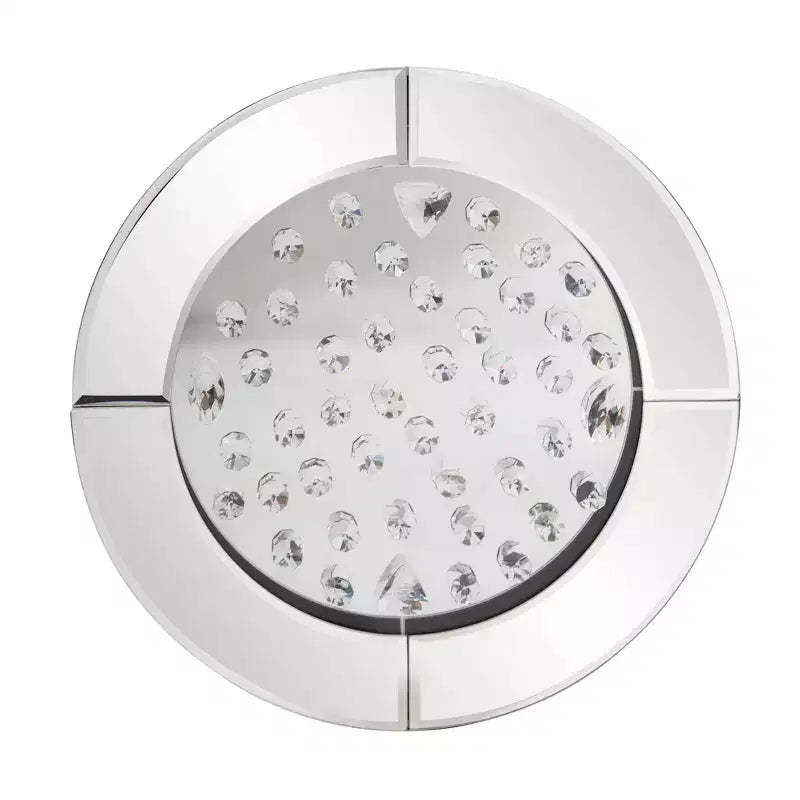Howard Elliott Decorative Round Beveled Wall Mirror