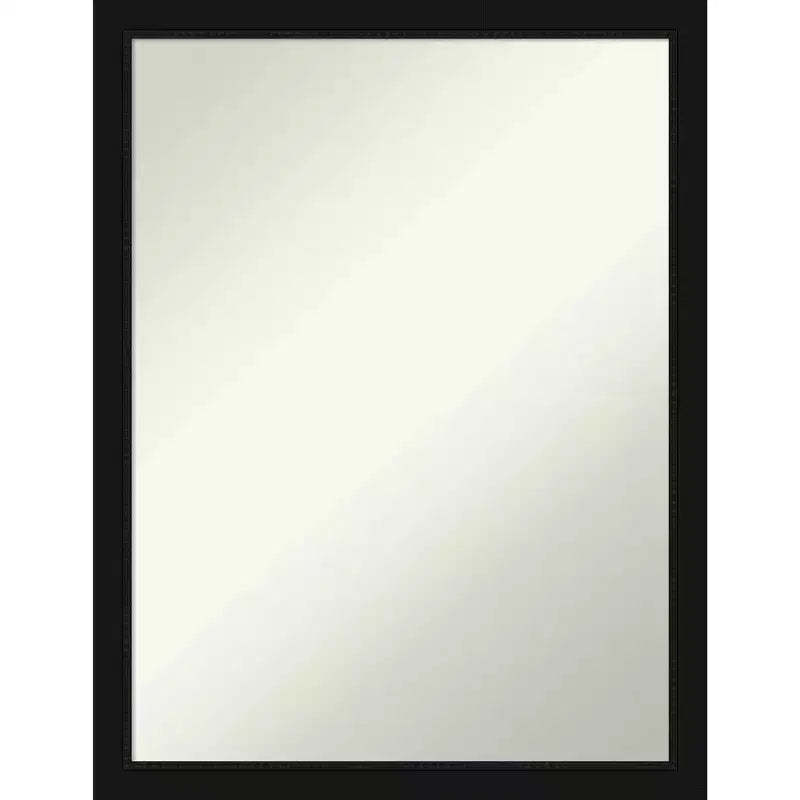 20" x 26" Non-Beveled Avon Black Narrow Wall Mirror - Amanti Art