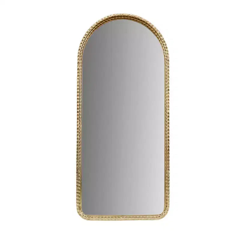 Madison Park 20"x45" Mia Gold Metal Arch Charm Luxury Elegant Wall Mirror: No Assembly, Rectangle, Framed, Wall Mount