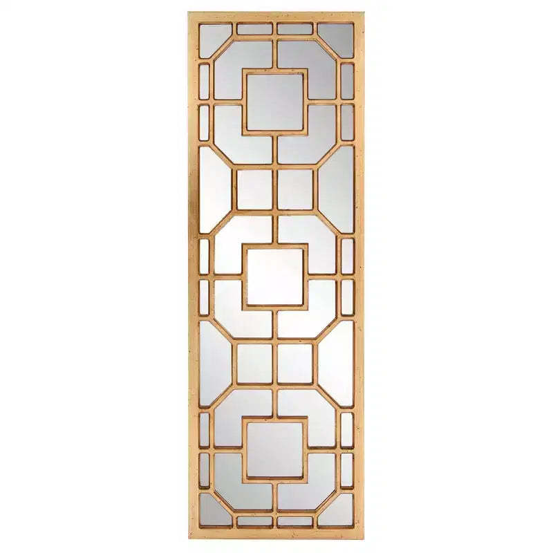 Howard Elliott 46"x15.75" Framed Aldrich Mirror Antique Gold: Modern Style, MDF Wall Mount, No Assembly Required