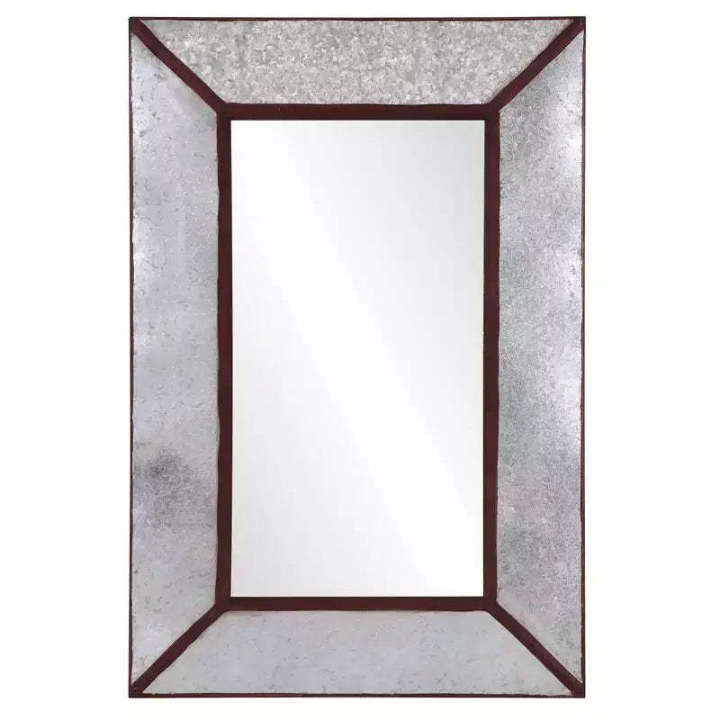 Howard Elliott 36"x24.5" Metal Framed Rectangular Rustic Accent Wall Mirror