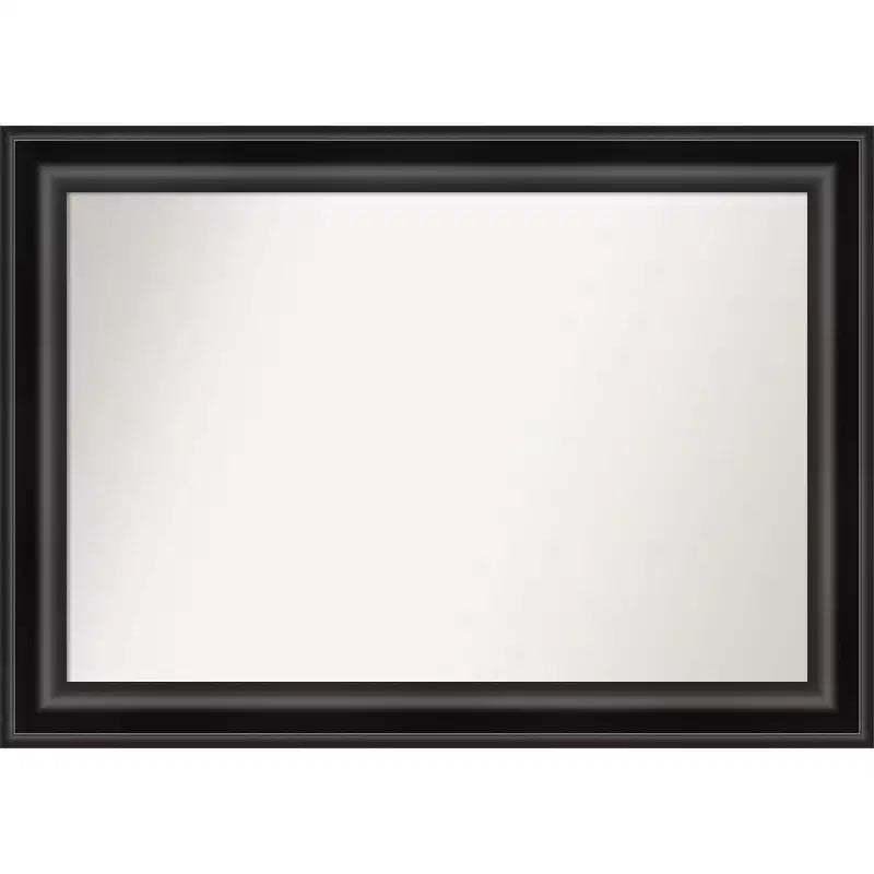 42" x 30" Non-Beveled Grand Black Wall Mirror - Amanti Art