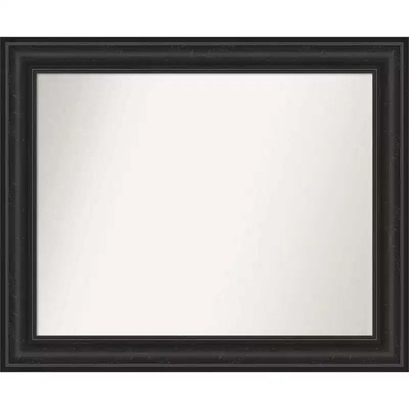 Amanti Art 34"x28" Non-Beveled Shipwreck Black Bathroom Wall Mirror: Rectangle, Polystyrene Frame, Wall Mounted