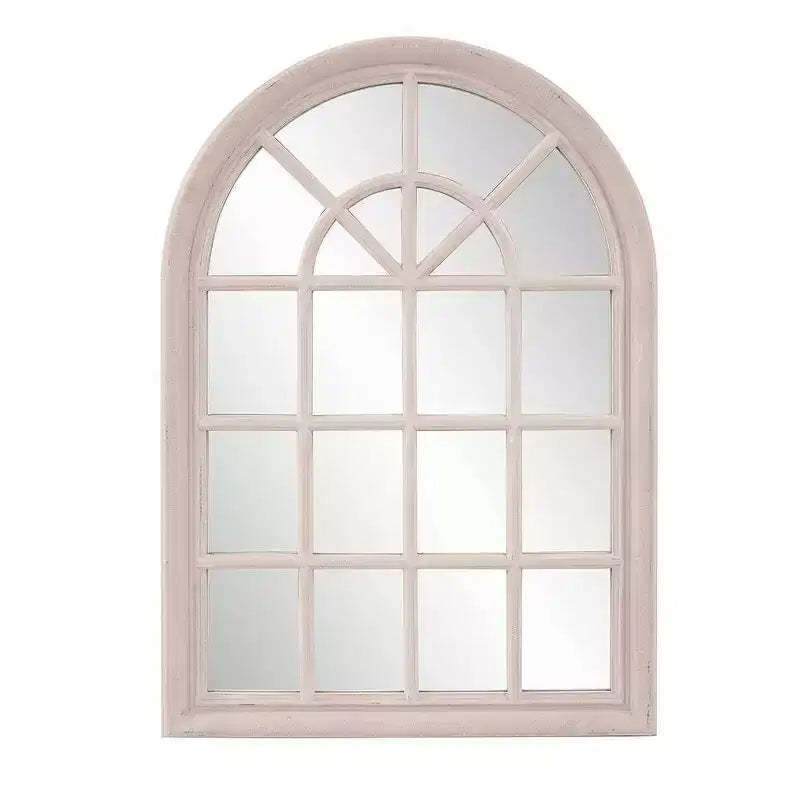 Howard Elliott 41"x29" Windowpane Wood Framed Wall Mirror Taupe
