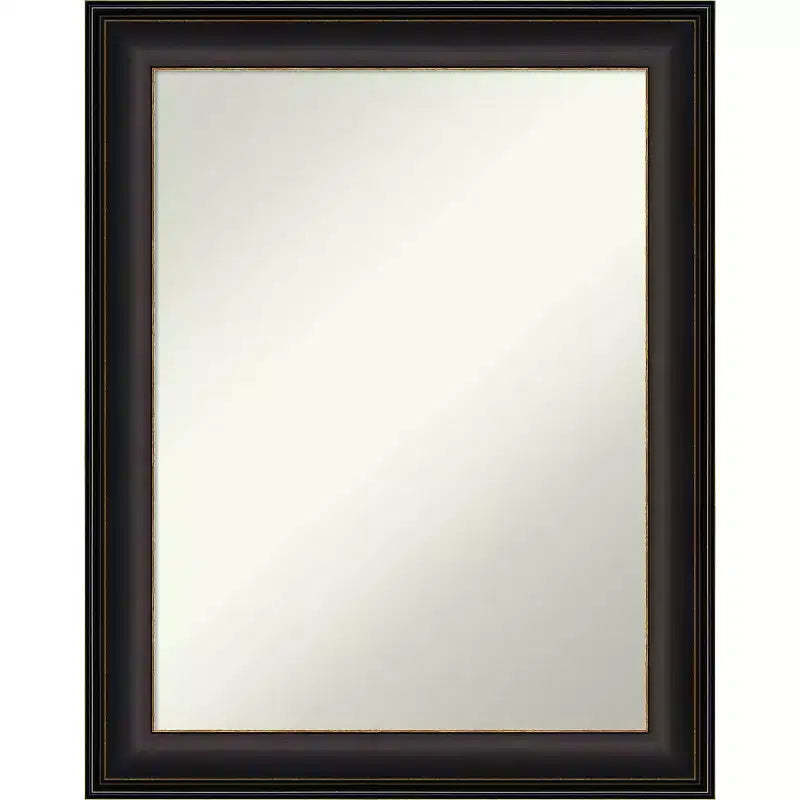23" x 29" Non-Beveled Trio Oil Rubbed Bronze Wall Mirror - Amanti Art: Modern Rectangle, Includes Mount Hardware
