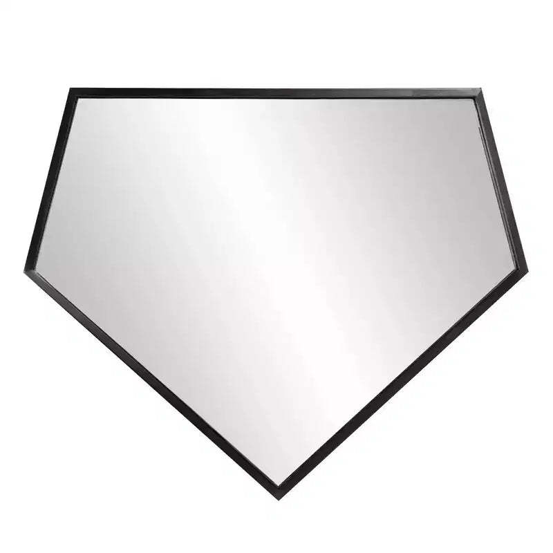 Howard Elliott 21.75"x17.75" Quintin 5-Sided Stainless Steel Framed Wall Mirror Black