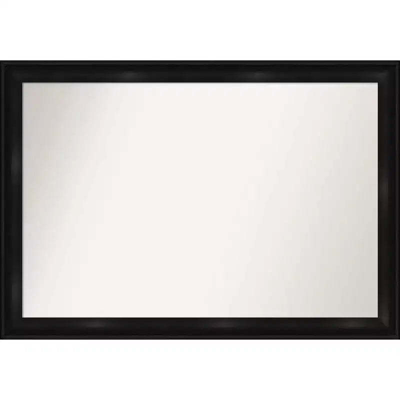 Amanti Art 40" x 28" Non-Beveled Grand Narrow Bathroom Wall Mirror Black : Vanity, Modern Design, Wall-Mounted