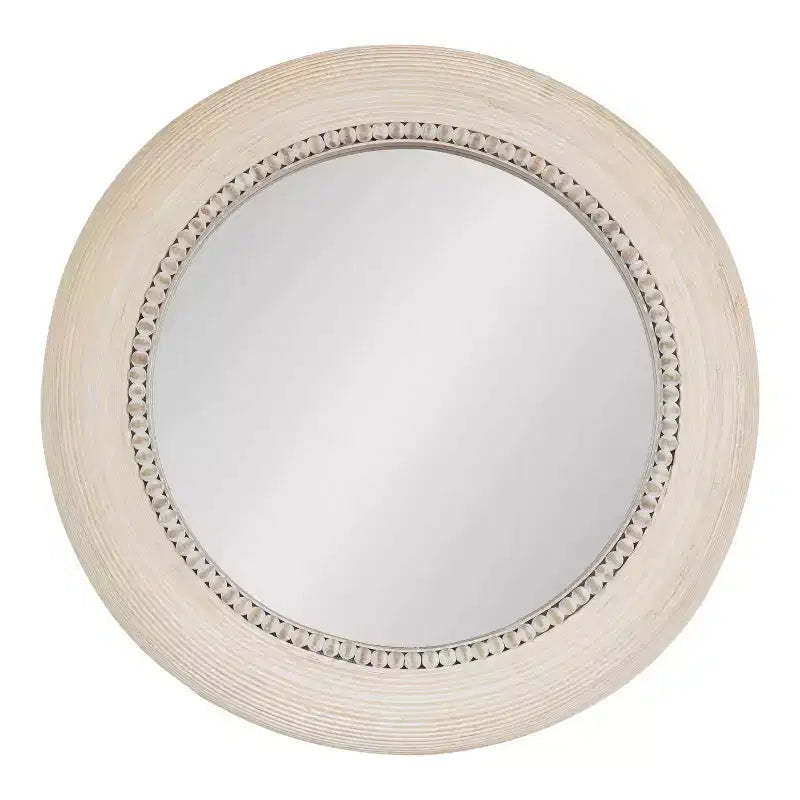 Kate & Laurel All Things Decor 26"x26" Jonesport Round Wall Mirror Natural