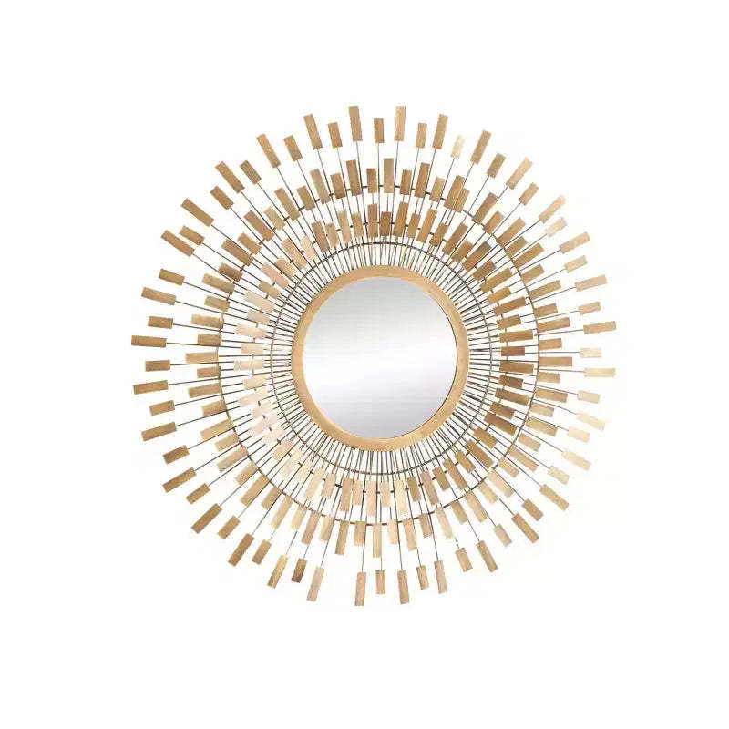 Olivia & May 32"x32" Metal Starburst Wire Wall Mirror: No Assembly, Iron Frame, Wall Mount