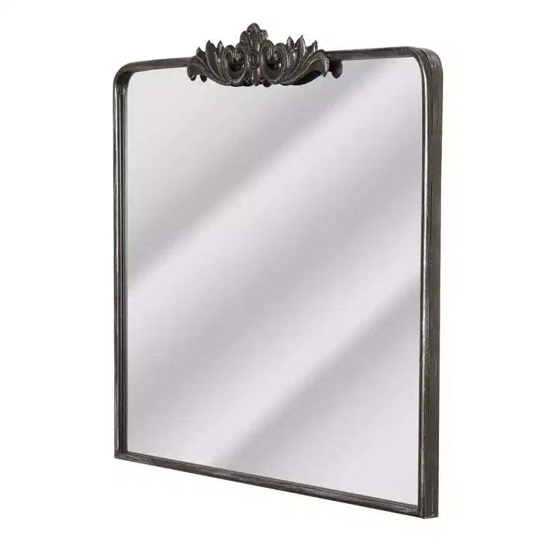 Head West 29" x 37" Ornate Metal Accent Wall Mirror Antique Bronze: Rectangular, No Assembly, Includes Mount Hardware