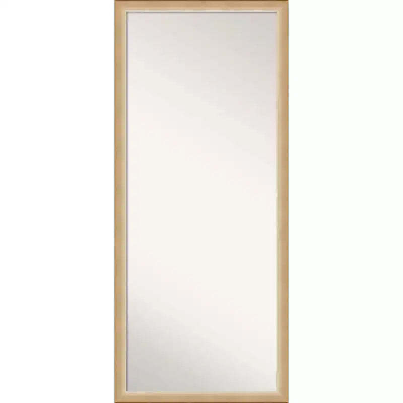 27" x 63" Eva Ambre Framed Full Length Floor/Leaner Mirror Gold - Amanti Art: Modern Polystyrene Rectangle Design