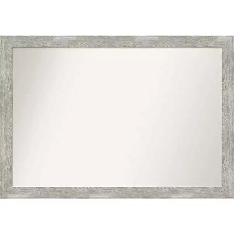 40"x28" Non-Beveled Dove Narrow Bathroom Wall Mirror Gray Wash - Amanti Art: Polystyrene Frame, Wall Mount