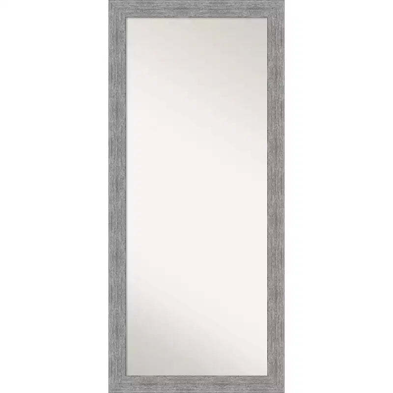 29"x65" Bark Rustic Framed Full Length Floor/Leaner Mirror Gray - Amanti Art: Polystyrene, No Assembly Required