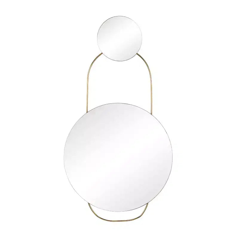 Glam Metal Round Wall Mirror Gold - Olivia & May