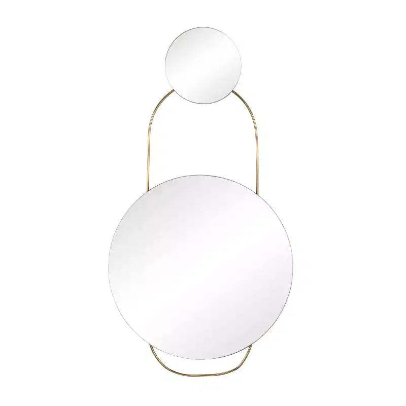 Glam Metal Round Wall Mirror Gold - Olivia & May