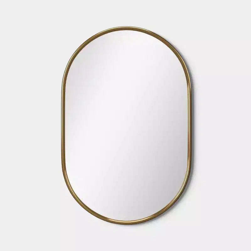 24"x36" Metal Tube Wall Mirror Gold - Threshold™