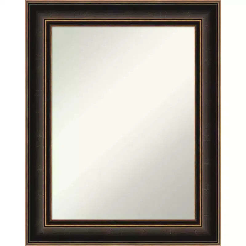 24"x30" Villa Wood Wall Mirror, Oil Rubbed Bronze Frame, No Assembly - Amanti Art