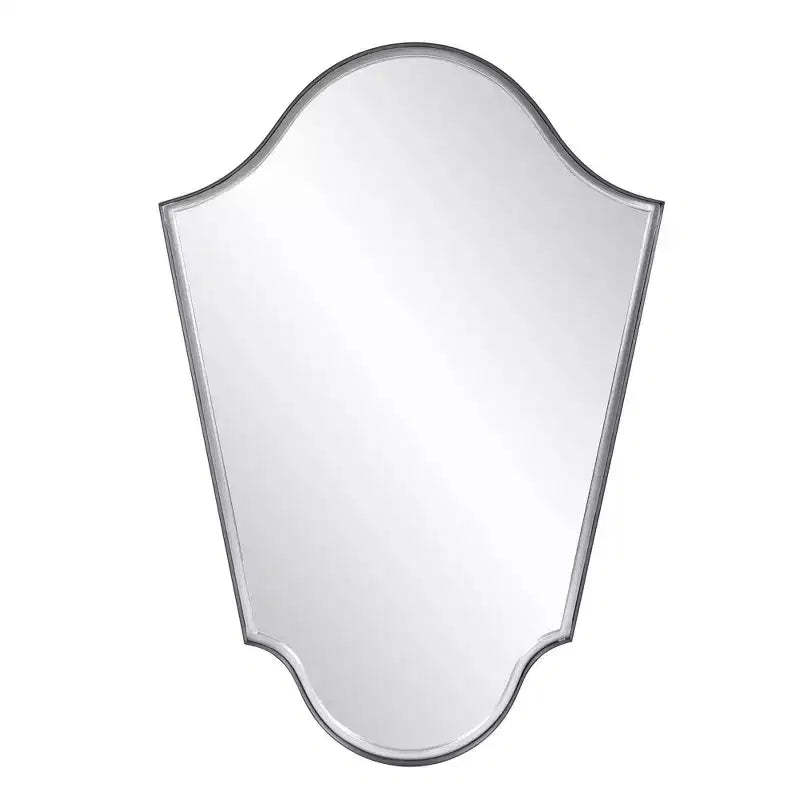 Howard Elliott 41.5"x29" Arched Wall Mirror with Matte Gray Iron Frame: Modern Style, No Assembly, Wall Mount