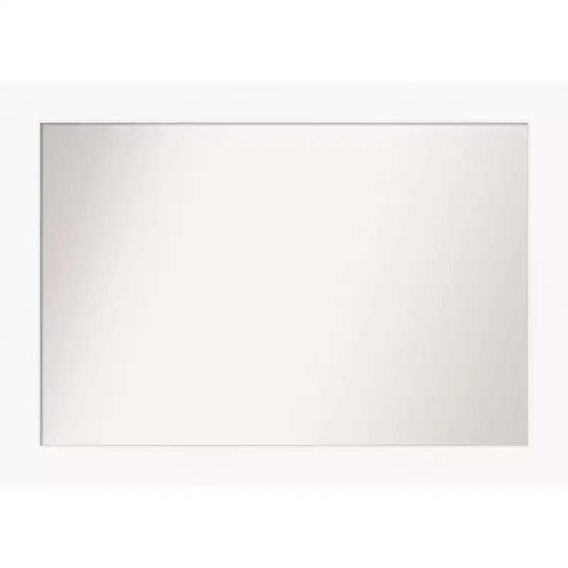 42" x 30" Non-Beveled Cabinet Bathroom Wall Mirror White - Amanti Art: Modern Polystyrene Framed, Includes Mounting Hardware