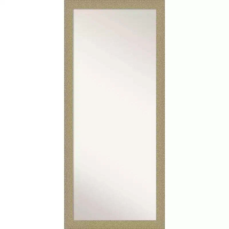 28" x 64" Non-Beveled Mosaic Gold Full Length Floor Leaner Mirror - Amanti Art: Large, Elegant Design, Easy to Mount
