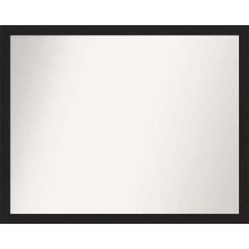 30" x 24" Non-Beveled Grace Brushed Metallic Black Narrow Wall Mirror - Amanti Art: Modern Rectangle, Polystyrene Frame