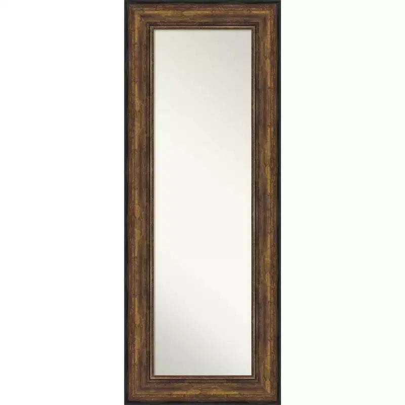 22" x 56" Non-Beveled Ballroom Bronze Full Length on The Door Mirror - Amanti Art: Includes Hanging Hardware